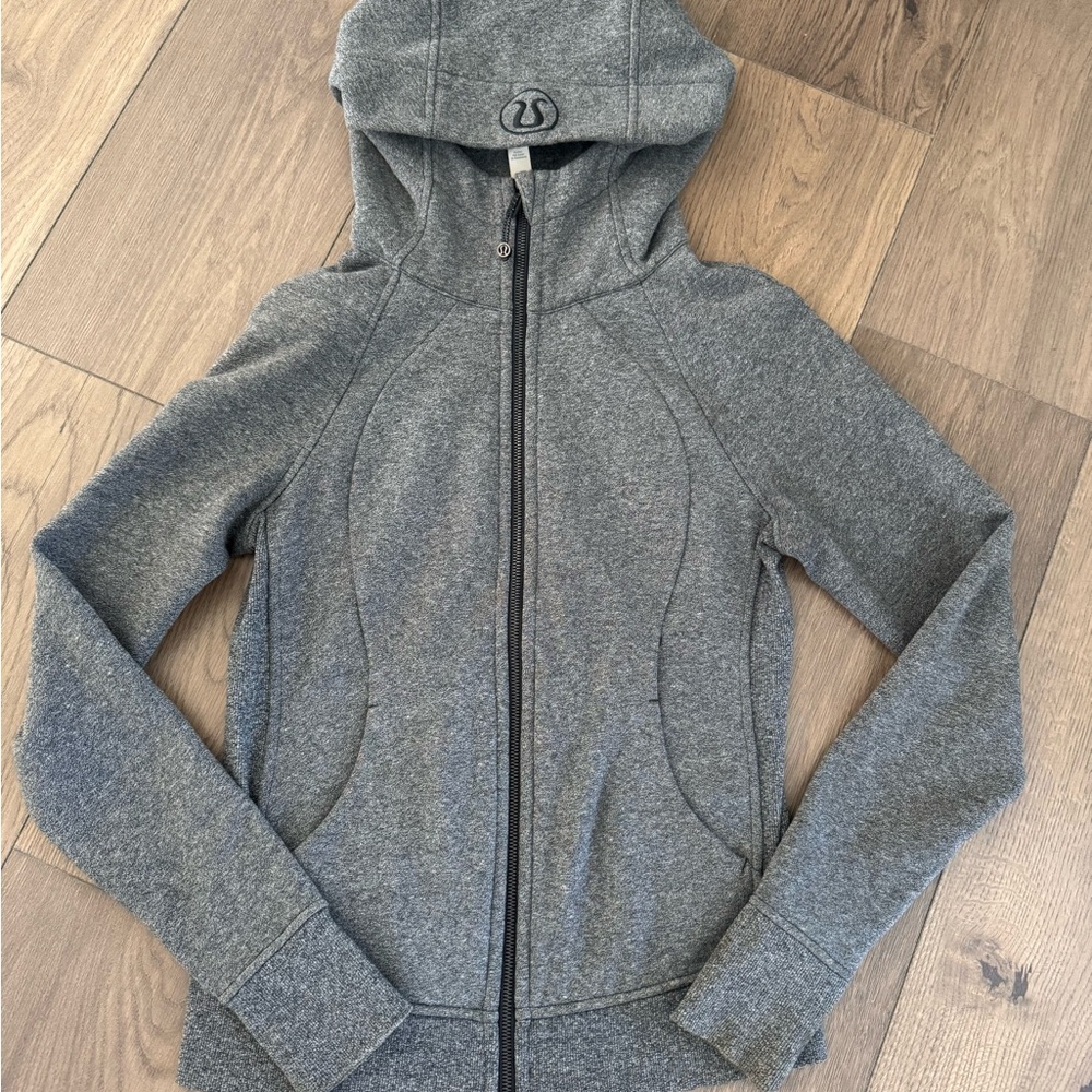 Lululemon Gray Zip-Up Scuba Hoodie